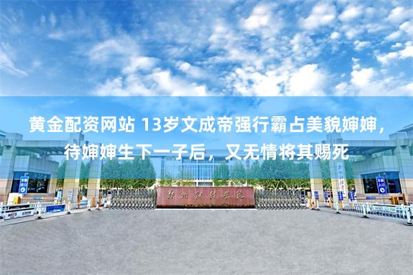 黄金配资网站 13岁文成帝强行霸占美貌婶婶，待婶婶生下一子后，又无情将其赐死