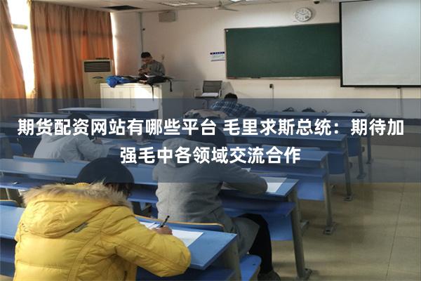 期货配资网站有哪些平台 毛里求斯总统：期待加强毛中各领域交流合作