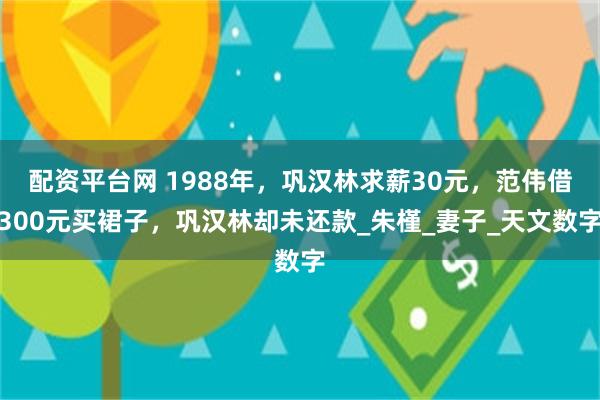配资平台网 1988年，巩汉林求薪30元，范伟借300元买裙子，巩汉林却未还款_朱槿_妻子_天文数字